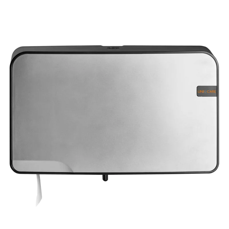 Toiletroldispenser Mini Duo Jumbo Silver Quartz